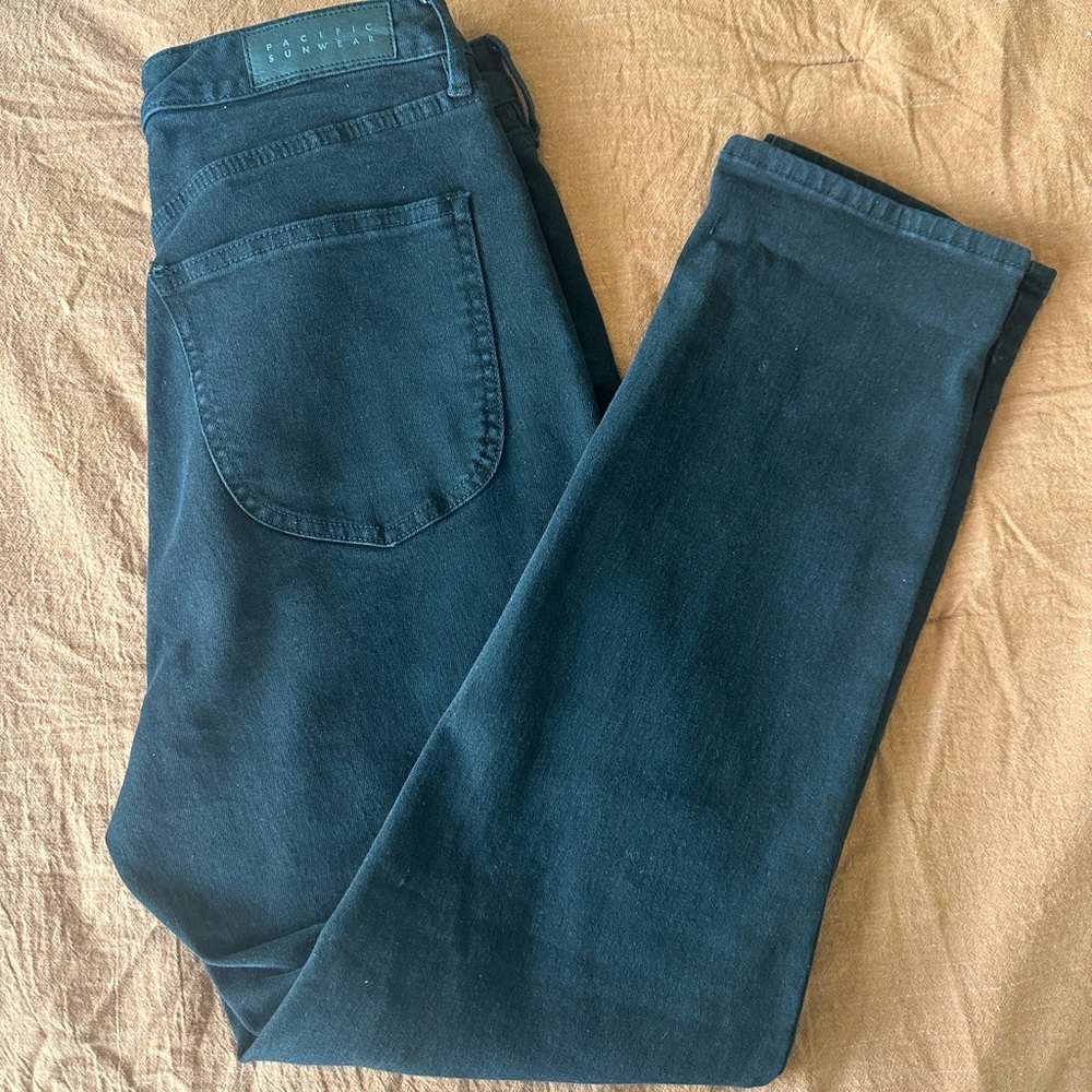 PacSun high waisted curvy straight leg black jeans